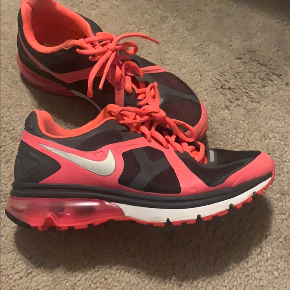 Pink and grey Nikes